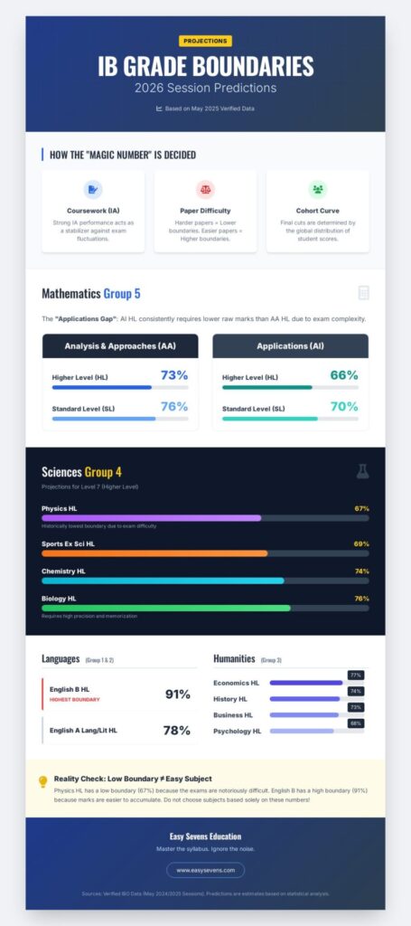 IB Grade Boundaries 2026 Detailed Infographic